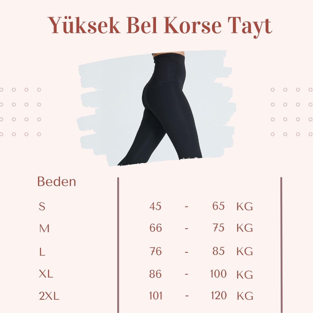 Yüksek Bel Korse Tayt