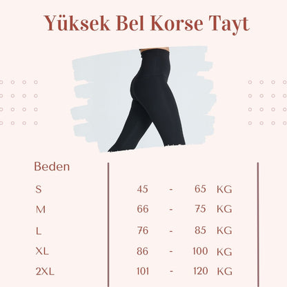 Yüksek Bel Korse Tayt